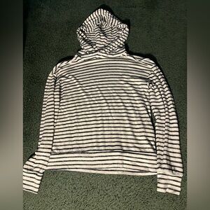 a new day size small (S) Black and White Striped Hoodie